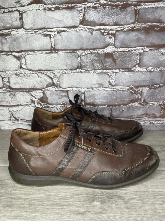 Mephisto Bonito Air-Jet Brown Leather Lace Up Walking Shoes Men’s sz 12M US/45EU - Picture 4 of 14